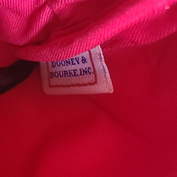 Dooney & Bourke Nylon Double Zip Coral Orange Crossbody Bag Leather Details - Picture 12 of 16